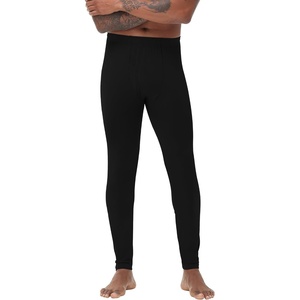 image:imageWiWi Mens Long Johns Thermal Underwear Bottoms Base Layer Leggings Viscose from Bamboo Baselayer Pants SXXLBlack
