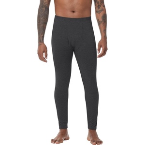 image:imageWiWi Mens Long Johns Thermal Underwear Bottoms Base Layer Leggings Viscose from Bamboo Baselayer Pants SXXLCharcoal Heather