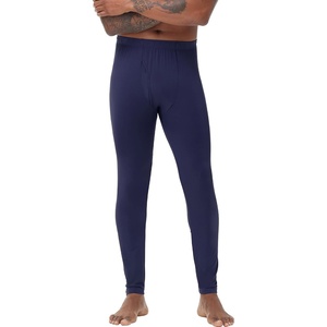 image:imageWiWi Mens Long Johns Thermal Underwear Bottoms Base Layer Leggings Viscose from Bamboo Baselayer Pants SXXLNavy