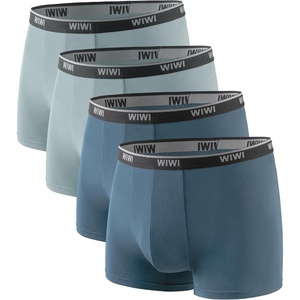 image:imageWiWi Mens Modal Underwear 4Pack Boxer Briefs MoistureWicking Tagless Shorts Soft Stretchy Brief SXXLGreen GreenDeep Dusty BlueDeep Dusty Blue