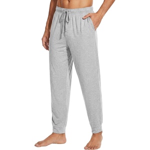 image:imageWiWi Mens Pajama Pants Super Soft Bamboo Viscose Cooling Lounge Bottoms Sleep Comfy Pj Joggers Sweatpant with Pockets SXXLAlight Heather Grey