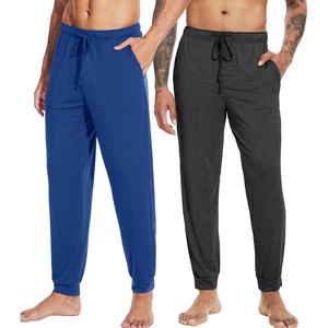 image:imageWiWi Mens Pajama Pants Super Soft Bamboo Viscose Cooling Lounge Bottoms Sleep Comfy Pj Joggers Sweatpant with Pockets SXXLBcharcoal HeatherBlue Depth
