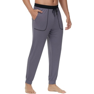 image:imageWiWi Mens Pajama Pants Super Soft Bamboo Viscose Cooling Lounge Bottoms Sleep Comfy Pj Joggers Sweatpant with Pockets SXXLDdark Grey