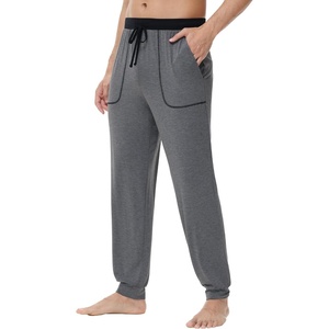 image:imageWiWi Mens Pajama Pants Super Soft Bamboo Viscose Cooling Lounge Bottoms Sleep Comfy Pj Joggers Sweatpant with Pockets SXXLDdark Heathe Grey