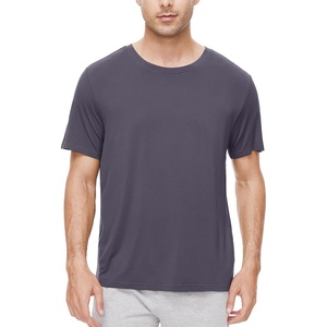 image:imageWiWi Mens TShirts Classic Soft Tee Viscose from Bamboo Loungewear Lightweight Short Sleeves Pajama Sleep Shirt SXXLAdark Grey