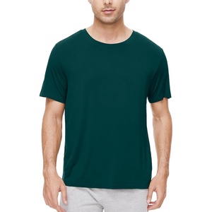 image:imageWiWi Mens TShirts Classic Soft Tee Viscose from Bamboo Loungewear Lightweight Short Sleeves Pajama Sleep Shirt SXXLApeacock Green