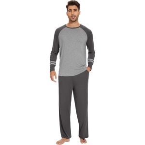 image:imageWiWi Mens Viscose from Bamboo Pajama Sets Long Sleeve Top and Pants Sleepwear Comfy Lightweight Loungewear Set SXXLAcharcoal Grey