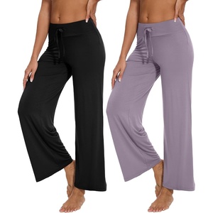 image:imageWiWi Pajama Pants for Women Comfy Soft Comfortable Pajamas Womens Lounge Sleep Pj Bottoms Viscose from Bamboo SXXLAblackviolet