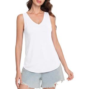 image:imageWiWi Tank Tops for Women Super Soft Sleeveless Pajama TShirt Cooling Loungewear Basic Shirts Viscose Bamboo Tee SXXLCraw White