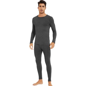 image:imageWiWi Thermal Underwear for Men Bamboo Viscose Long Johns Set Soft Warm Base Layer Lightweight Top and Bottom Sets SXXLAcharcoal Heather