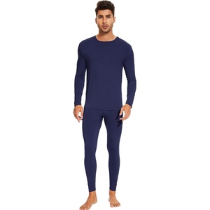 image:imageWiWi Thermal Underwear for Men Bamboo Viscose Long Johns Set Soft Warm Base Layer Lightweight Top and Bottom Sets SXXLAnavy