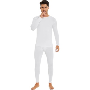image:imageWiWi Thermal Underwear for Men Bamboo Viscose Long Johns Set Soft Warm Base Layer Lightweight Top and Bottom Sets SXXLApure White
