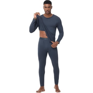 image:imageWiWi Thermal Underwear for Men Bamboo Viscose Long Johns Set Soft Warm Base Layer Lightweight Top and Bottom Sets SXXLBmidnight Blue
