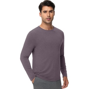 image:imageWiWi Viscose from Bamboo Mens Long Sleeve Tees Sun Protection Athletic Crew Neck Shirts for Pajamas SXXLAmisty Grey