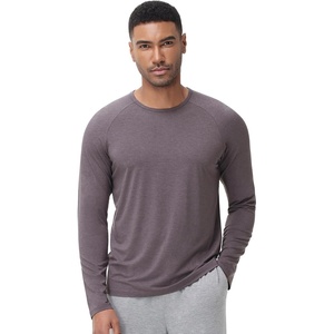 image:imageWiWi Viscose from Bamboo Mens Long Sleeve Tees Sun Protection Athletic Crew Neck Shirts for Pajamas SXXLCmisty Grey