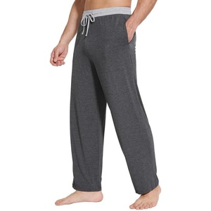 image:imageWiWi Viscose from Bamboo Mens Pajama Pants Soft Lounge Bottoms Sweatpants Sleep Pant Drawstring with Pockets SXXLAdark Heather GreyLight Heather Grey