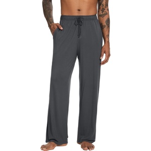 image:imageWiWi Viscose from Bamboo Mens Pajama Pants Soft Lounge Bottoms Sweatpants Sleep Pant Drawstring with Pockets SXXLBcharcoal