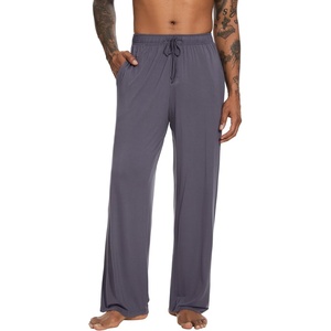 image:imageWiWi Viscose from Bamboo Mens Pajama Pants Soft Lounge Bottoms Sweatpants Sleep Pant Drawstring with Pockets SXXLBdark Grey