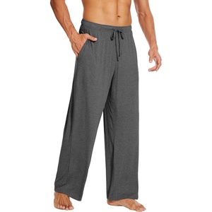 image:imageWiWi Viscose from Bamboo Mens Pajama Pants Soft Lounge Bottoms Sweatpants Sleep Pant Drawstring with Pockets SXXLBdark Heather Grey