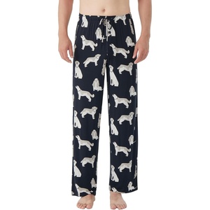 image:imageWiWi Viscose from Bamboo Mens Pajama Pants Soft Lounge Bottoms Sweatpants Sleep Pant Drawstring with Pockets SXXLBdog