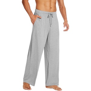 image:imageWiWi Viscose from Bamboo Mens Pajama Pants Soft Lounge Bottoms Sweatpants Sleep Pant Drawstring with Pockets SXXLBheather Grey