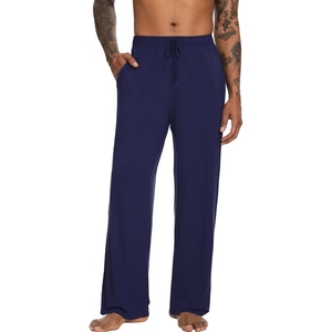 image:imageWiWi Viscose from Bamboo Mens Pajama Pants Soft Lounge Bottoms Sweatpants Sleep Pant Drawstring with Pockets SXXLBnavy