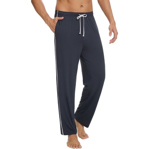 image:imageWiWi Viscose from Bamboo Mens Pajama Pants Soft Lounge Bottoms Sweatpants Sleep Pant Drawstring with Pockets SXXLCmidnight Blue