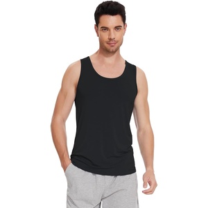 image:imageWiWi Viscose from Bamboo Mens Tank TShirt Soft Crewneck Undershirts Moisture Wicking Sleeveless Tanks Undershirt SXXLAblack