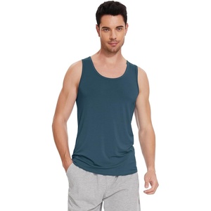 image:imageWiWi Viscose from Bamboo Mens Tank TShirt Soft Crewneck Undershirts Moisture Wicking Sleeveless Tanks Undershirt SXXLAdeep Teal