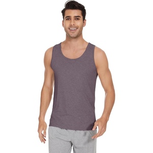 image:imageWiWi Viscose from Bamboo Mens Tank TShirt Soft Crewneck Undershirts Moisture Wicking Sleeveless Tanks Undershirt SXXLAmisty Grey