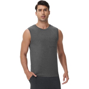 image:imageWiWi Viscose from Bamboo Mens Tank TShirt Soft Crewneck Undershirts Moisture Wicking Sleeveless Tanks Undershirt SXXLBdark Heather Grey