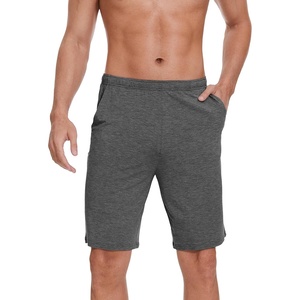 image:imageWiWi Viscose from Bamboo Pajama Short for Men Soft Knit Sleep Bottoms Summer Lounge Short Pants Cool Loungewear SXXLAdark Heather Grey