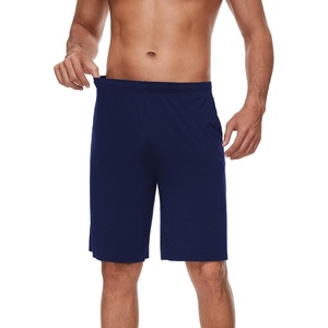 image:imageWiWi Viscose from Bamboo Pajama Short for Men Soft Knit Sleep Bottoms Summer Lounge Short Pants Cool Loungewear SXXLAnavy