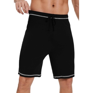 image:imageWiWi Viscose from Bamboo Pajama Short for Men Soft Knit Sleep Bottoms Summer Lounge Short Pants Cool Loungewear SXXLCblack