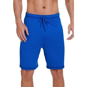 image:imageWiWi Viscose from Bamboo Pajama Short for Men Soft Knit Sleep Bottoms Summer Lounge Short Pants Cool Loungewear SXXLCbright Blue
