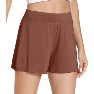 image:imageWiWi Viscose from Bamboo Pajama Shorts for Women Soft Casual Sleep Wide Leg Lounge Bottoms Pj SXXLChocolate Brown