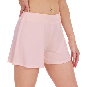 image:imageWiWi Viscose from Bamboo Pajama Shorts for Women Soft Casual Sleep Wide Leg Lounge Bottoms Pj SXXLCream Pink