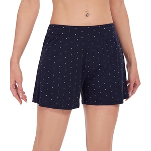 image:imageWiWi Viscose from Bamboo Pajama Shorts for Women Soft Casual Sleep Wide Leg Lounge Bottoms Pj SXXLNavyWhite Dots
