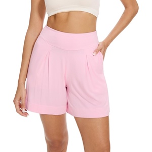 image:imageWiWi Viscose from Bamboo Sleep Shorts for Women Casual Lounge Boxers Soft Pajama Wide Leg Bottoms Sleepwear SXXLPink