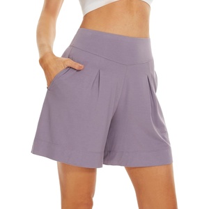 image:imageWiWi Viscose from Bamboo Sleep Shorts for Women Casual Lounge Boxers Soft Pajama Wide Leg Bottoms Sleepwear SXXLViolet