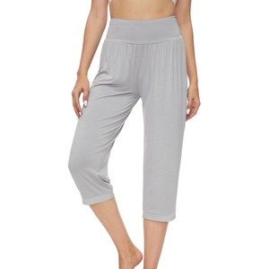 image:imageWiWi Viscose from Bamboo Womens Capri Pajama Pants Lounge Casual Bottoms Cute Capris SXXLGrey