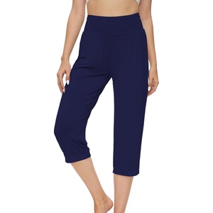 image:imageWiWi Viscose from Bamboo Womens Capri Pajama Pants Lounge Casual Bottoms Cute Capris SXXLNavy