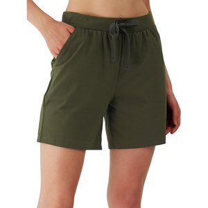 image:imageWiWi Womens Pajama Shorts Loose Comfy Pajamas Bottoms Lightweight Viscose from Bamboo Sleepwear SXXLFfark Army