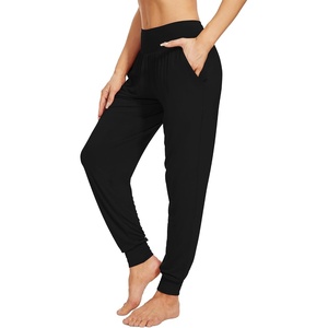 image:imageWiWi Womens Viscose from Bamboo Joggers Super Soft Pajama Pants Yoga Bottoms Cooling Lounge Sweatpants SXXLAblack