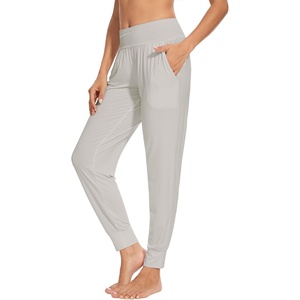 image:imageWiWi Womens Viscose from Bamboo Joggers Super Soft Pajama Pants Yoga Bottoms Cooling Lounge Sweatpants SXXLAoat Milk
