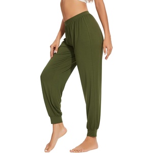 image:imageWiWi Womens Viscose from Bamboo Joggers Super Soft Pajama Pants Yoga Bottoms Cooling Lounge Sweatpants SXXLBarmy Green