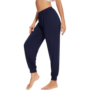 image:imageWiWi Womens Viscose from Bamboo Joggers Super Soft Pajama Pants Yoga Bottoms Cooling Lounge Sweatpants SXXLBnavy