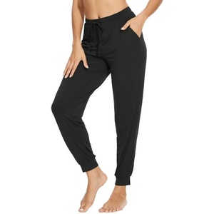 image:imageWiWi Womens Viscose from Bamboo Joggers Super Soft Pajama Pants Yoga Bottoms Cooling Lounge Sweatpants SXXLCblack