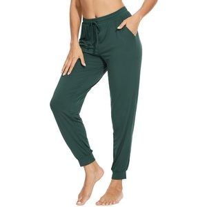 image:imageWiWi Womens Viscose from Bamboo Joggers Super Soft Pajama Pants Yoga Bottoms Cooling Lounge Sweatpants SXXLCblackish Green