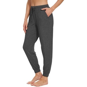 image:imageWiWi Womens Viscose from Bamboo Joggers Super Soft Pajama Pants Yoga Bottoms Cooling Lounge Sweatpants SXXLCcharcoal Heather